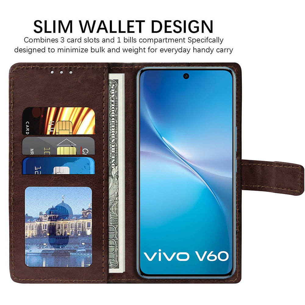 Premium Wallet Flip Cover for Vivo V60 5G