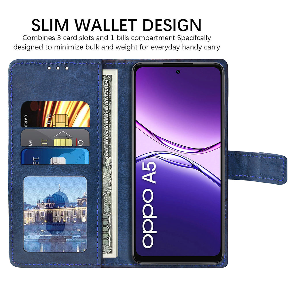 Premium Wallet Flip Cover for Oppo A5 5G