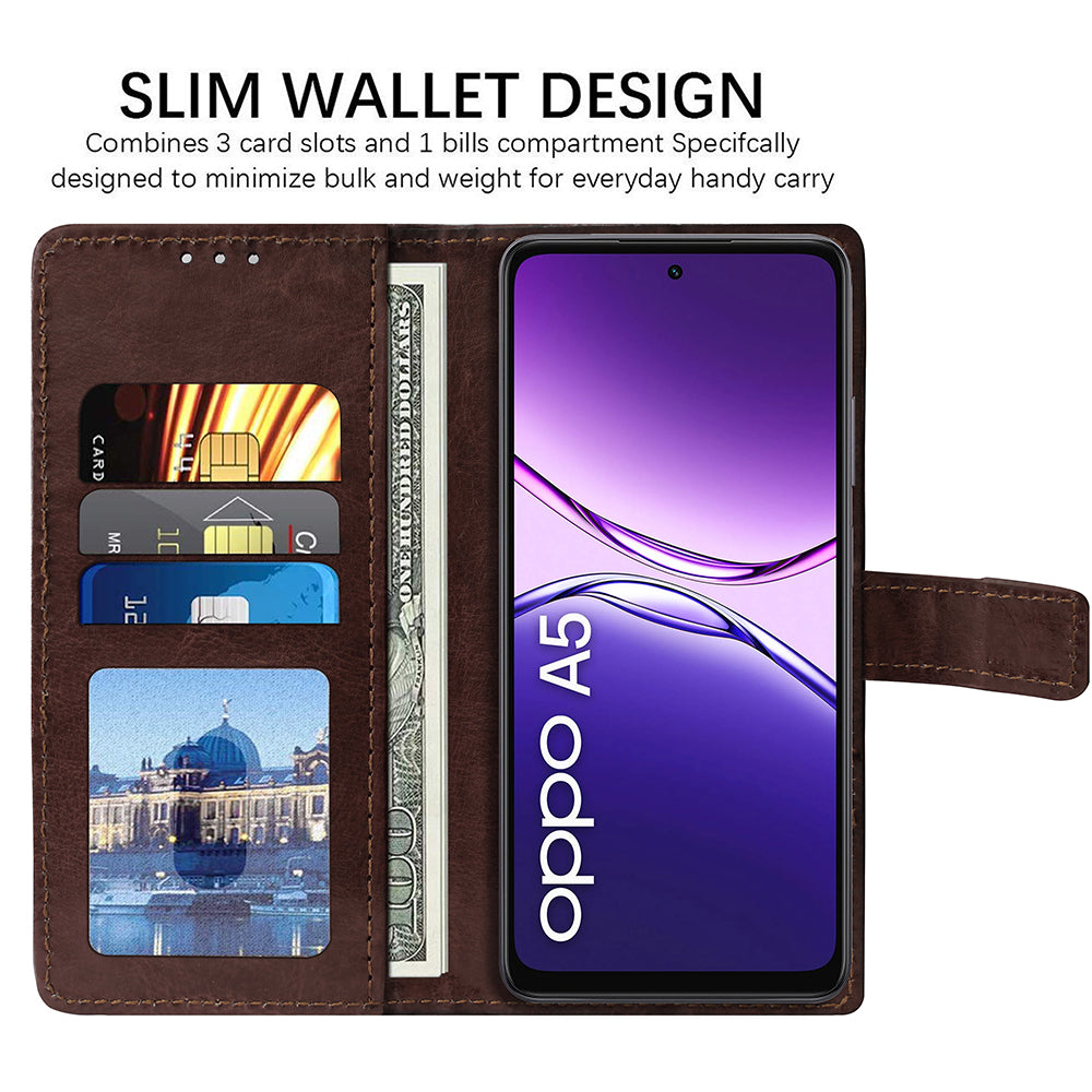 Premium Wallet Flip Cover for Oppo A5 5G