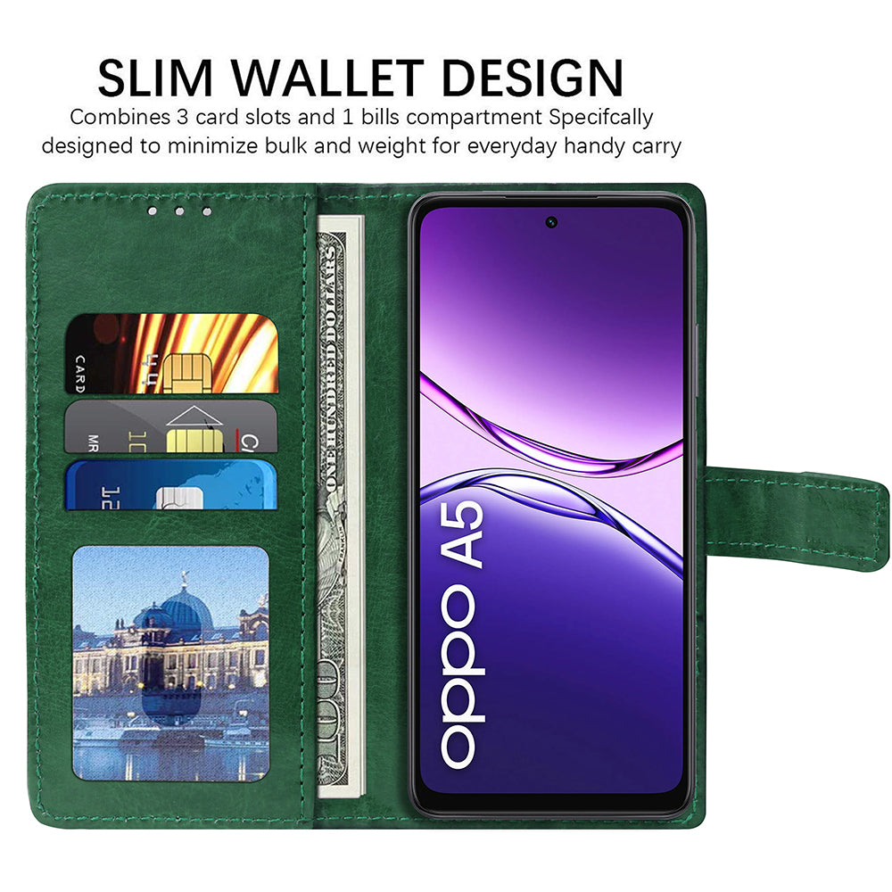 Premium Wallet Flip Cover for Oppo A5 5G