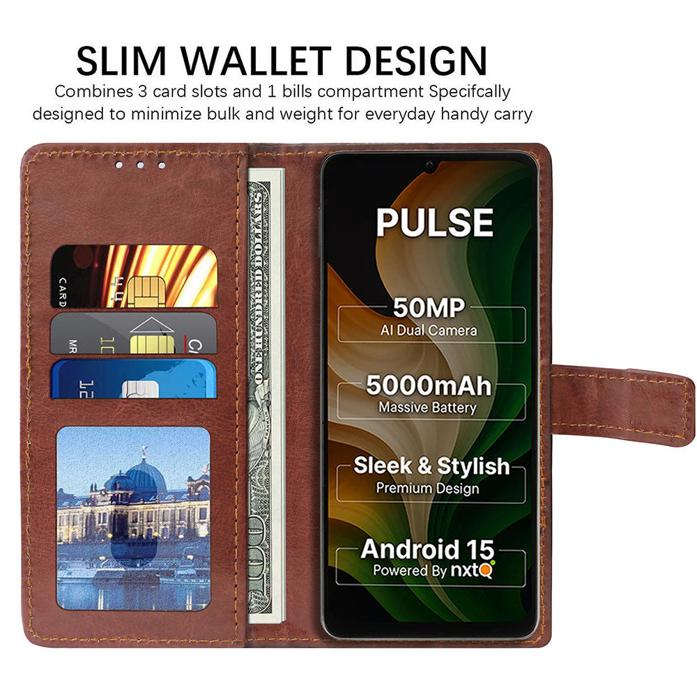Premium Wallet Flip Cover for Ai+ Pulse 4G