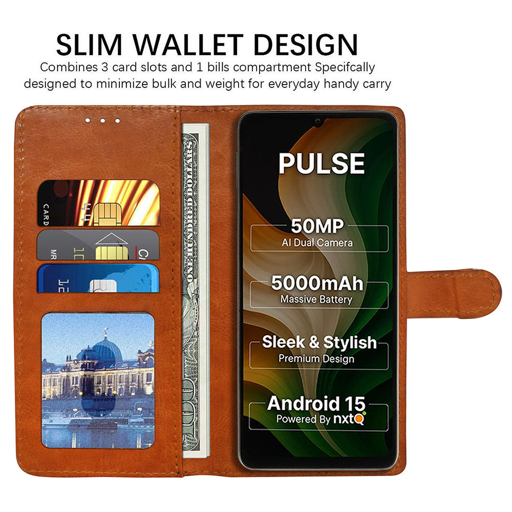 Premium Wallet Flip Cover for Ai+ Pulse 4G