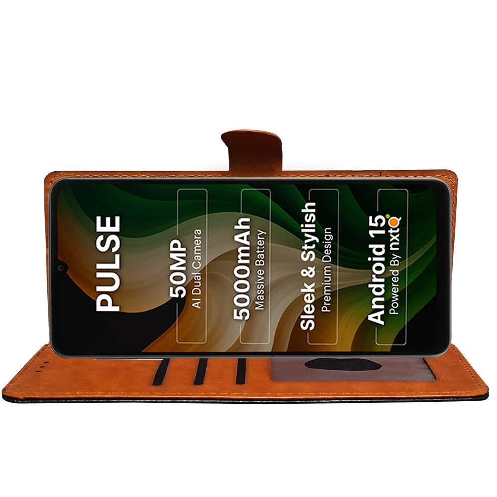 Premium Wallet Flip Cover for Ai+ Pulse 4G