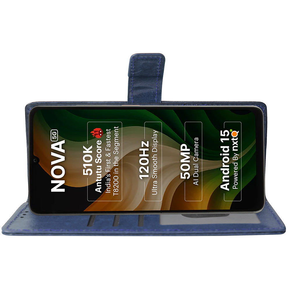 Premium Wallet Flip Cover for Ai+ Nova 5G
