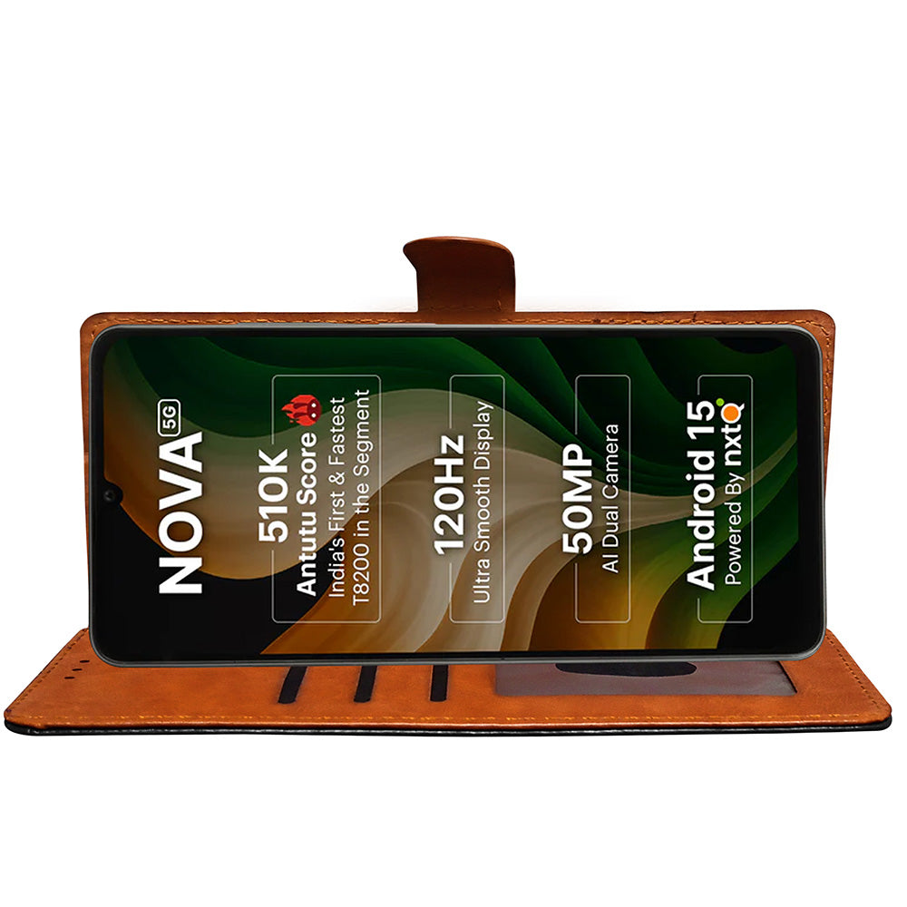 Premium Wallet Flip Cover for Ai+ Nova 5G