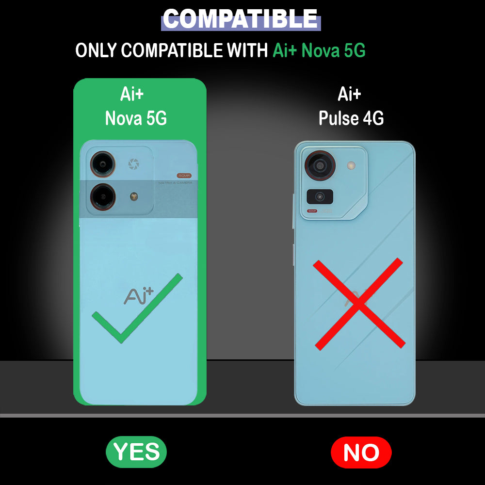 Premium Wallet Flip Cover for Ai+ Nova 5G