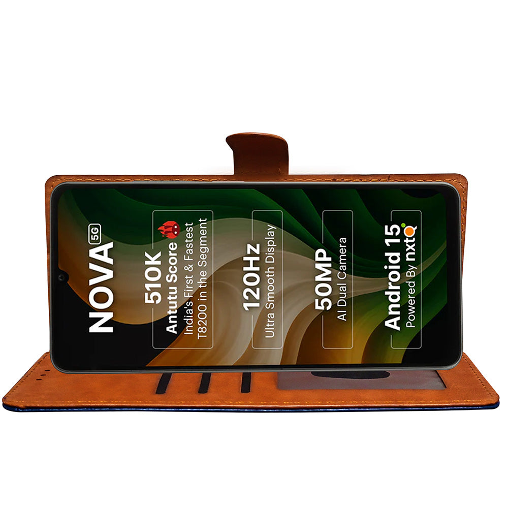 Premium Wallet Flip Cover for Ai+ Nova 5G