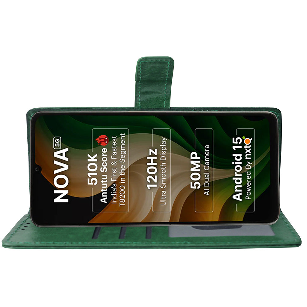 Premium Wallet Flip Cover for Ai+ Nova 5G