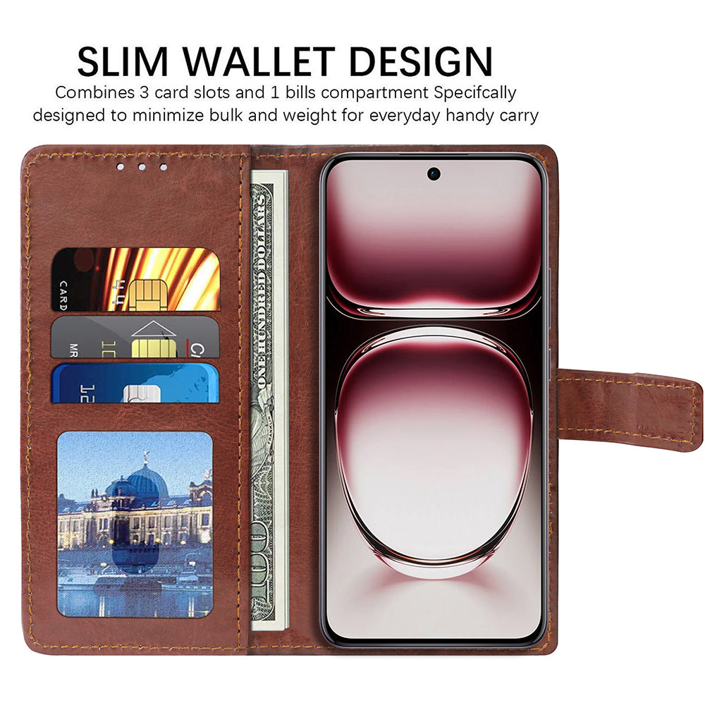 Premium Wallet Flip Cover for Oppo Reno 12 5G