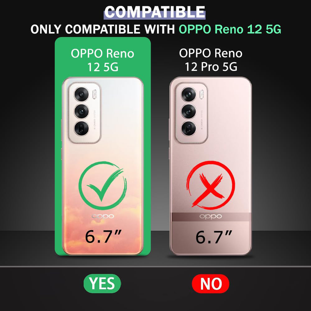 Premium Wallet Flip Cover for Oppo Reno 12 5G