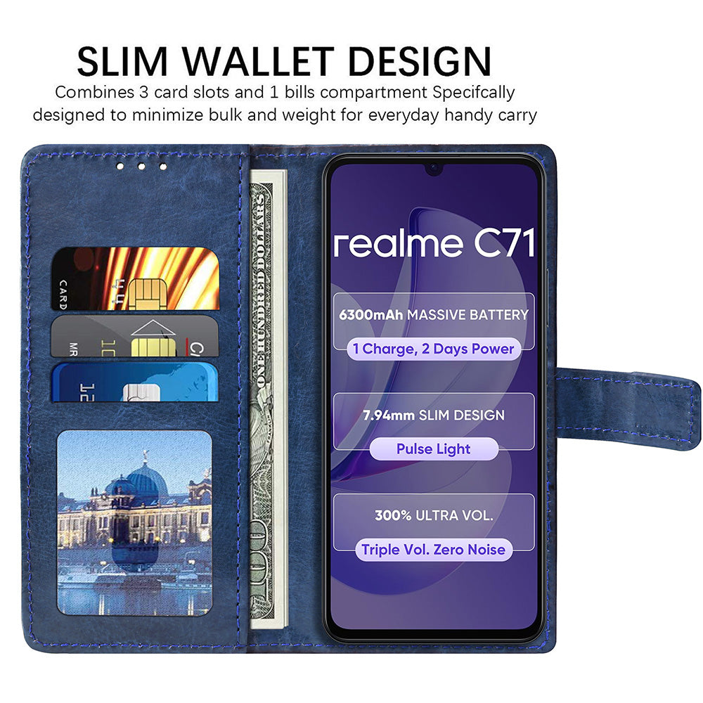 Premium Wallet Flip Cover for Realme C71 4G