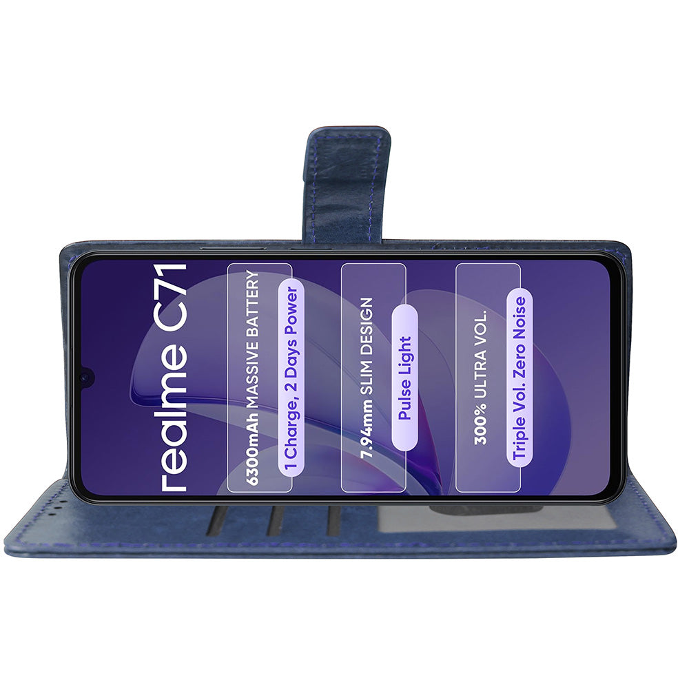 Premium Wallet Flip Cover for Realme C71 4G
