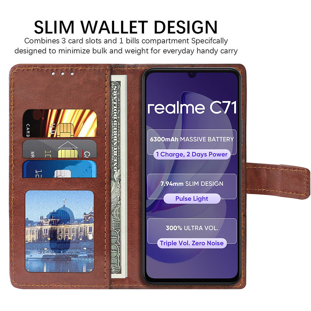 Premium Wallet Flip Cover for Realme C71 4G