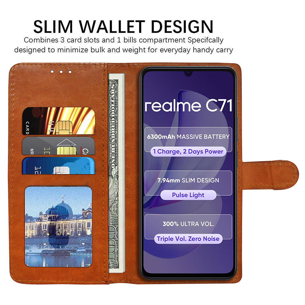 Premium Wallet Flip Cover for Realme C71 4G