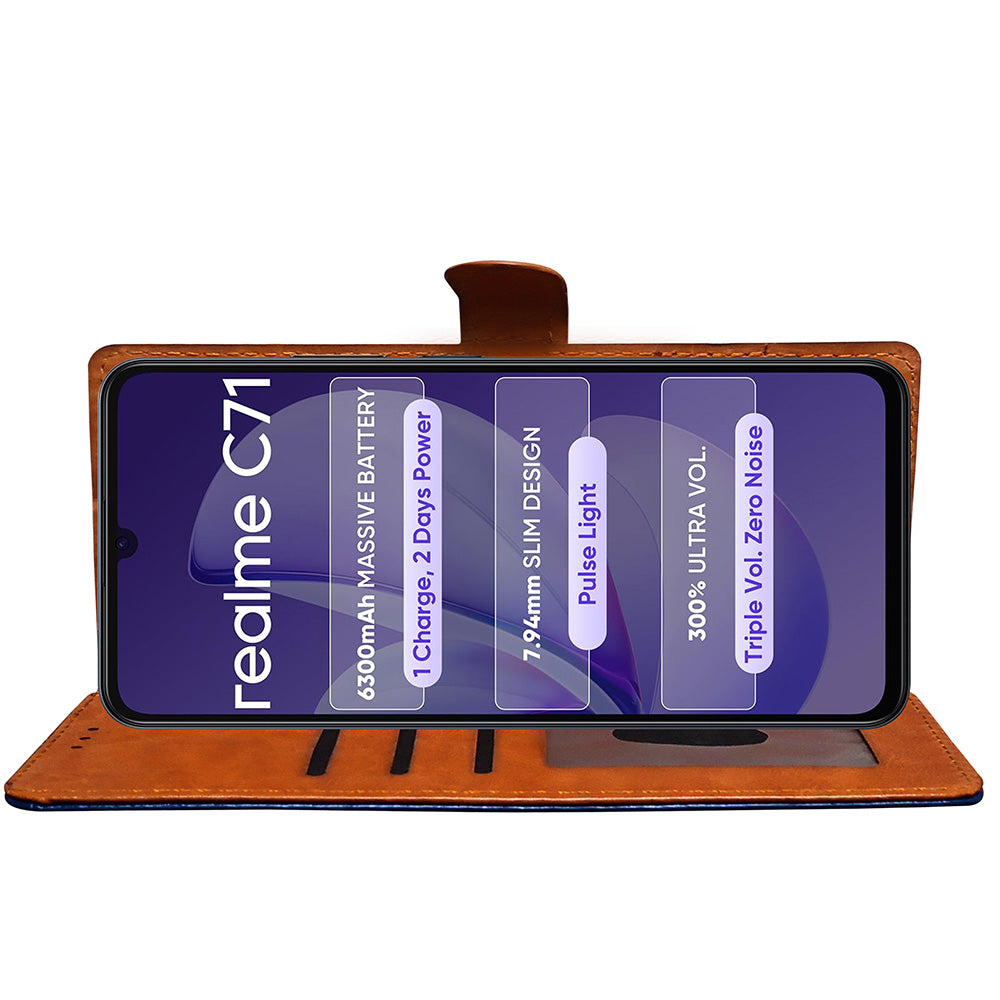 Premium Wallet Flip Cover for Realme C71 4G