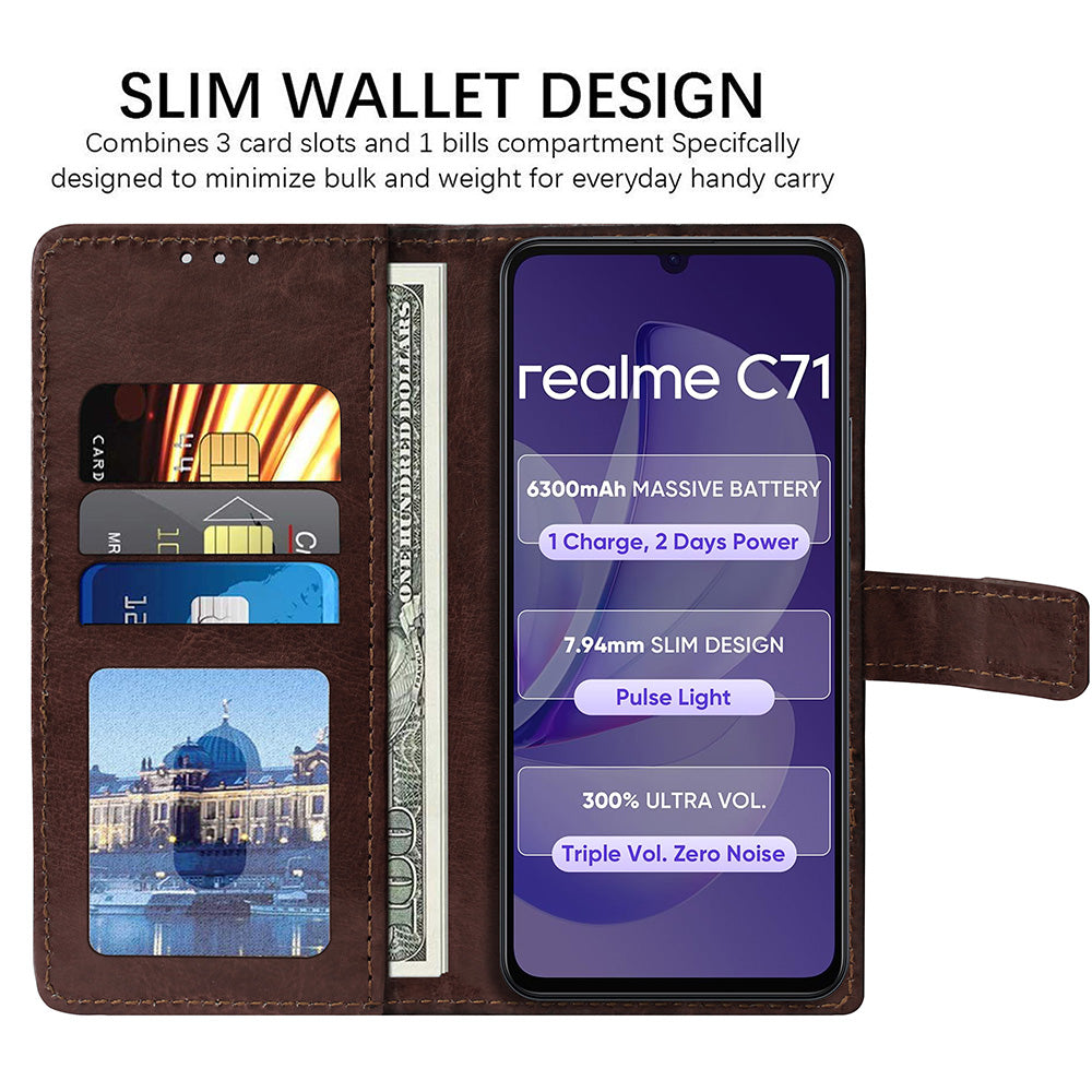 Premium Wallet Flip Cover for Realme C71 4G