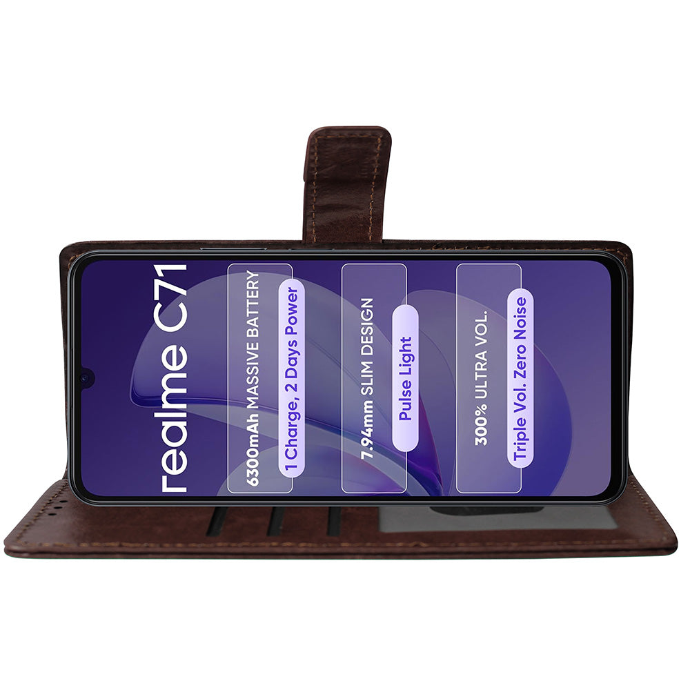 Premium Wallet Flip Cover for Realme C71 4G
