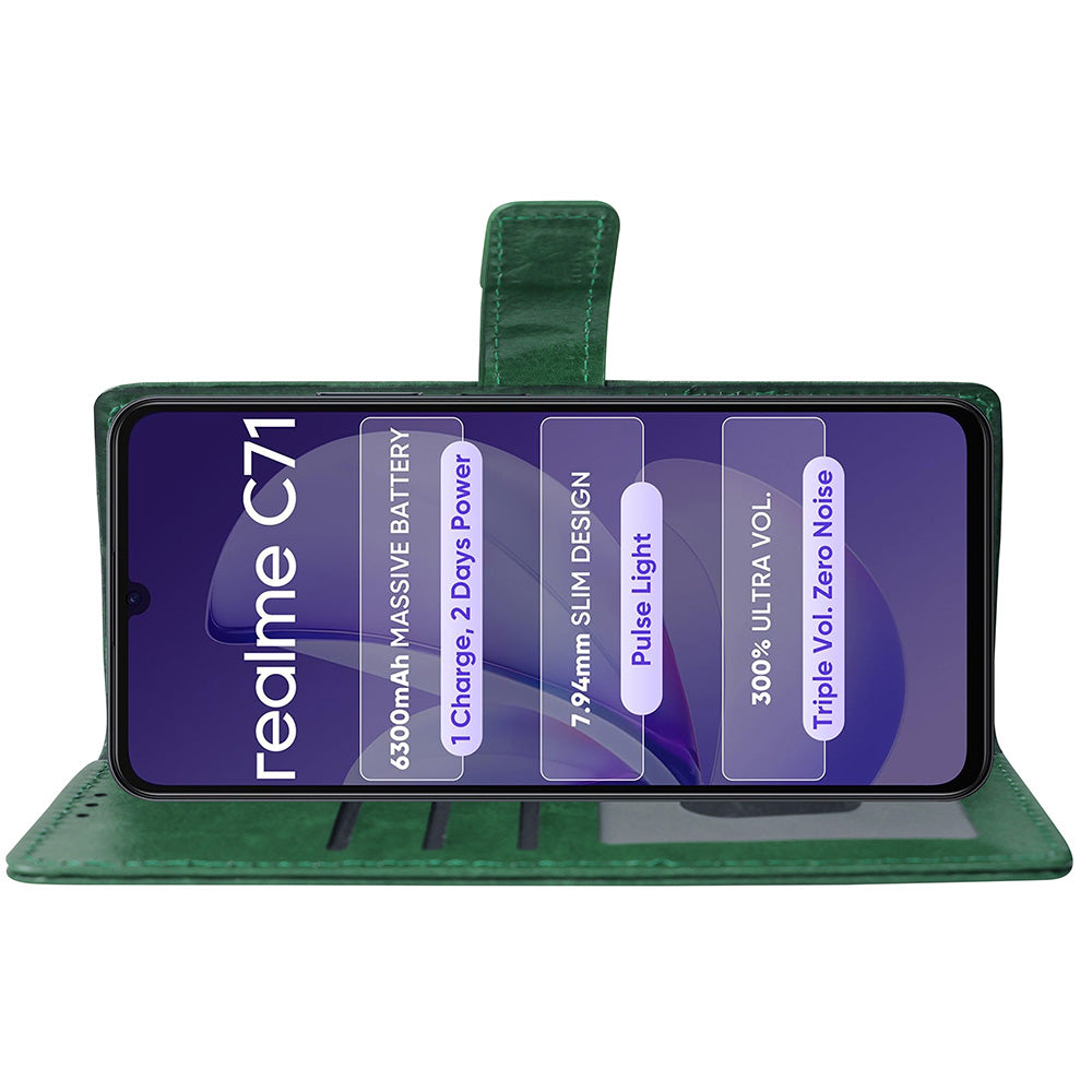 Premium Wallet Flip Cover for Realme C71 4G