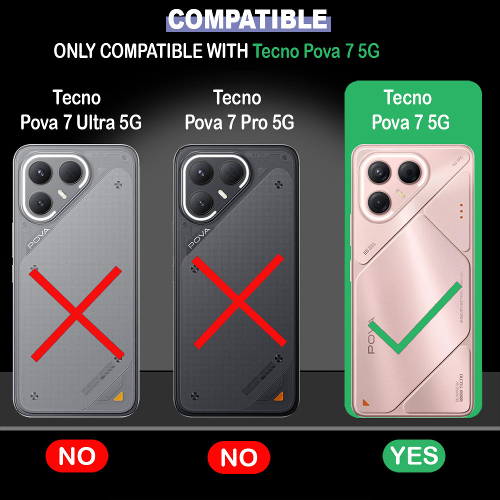Premium Wallet Flip Cover for Tecno Pova 7 5G
