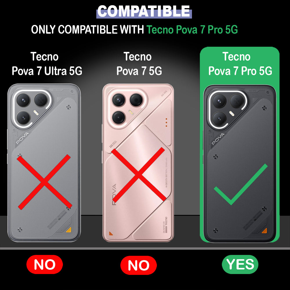 Premium Wallet Flip Cover for Tecno Pova 7 Pro 5G