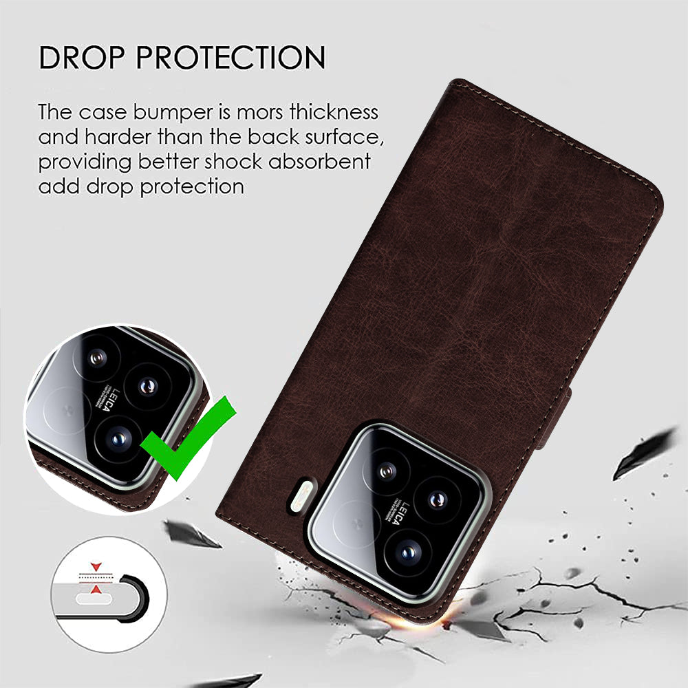 Premium Wallet Flip Cover for Xiaomi 15 5G