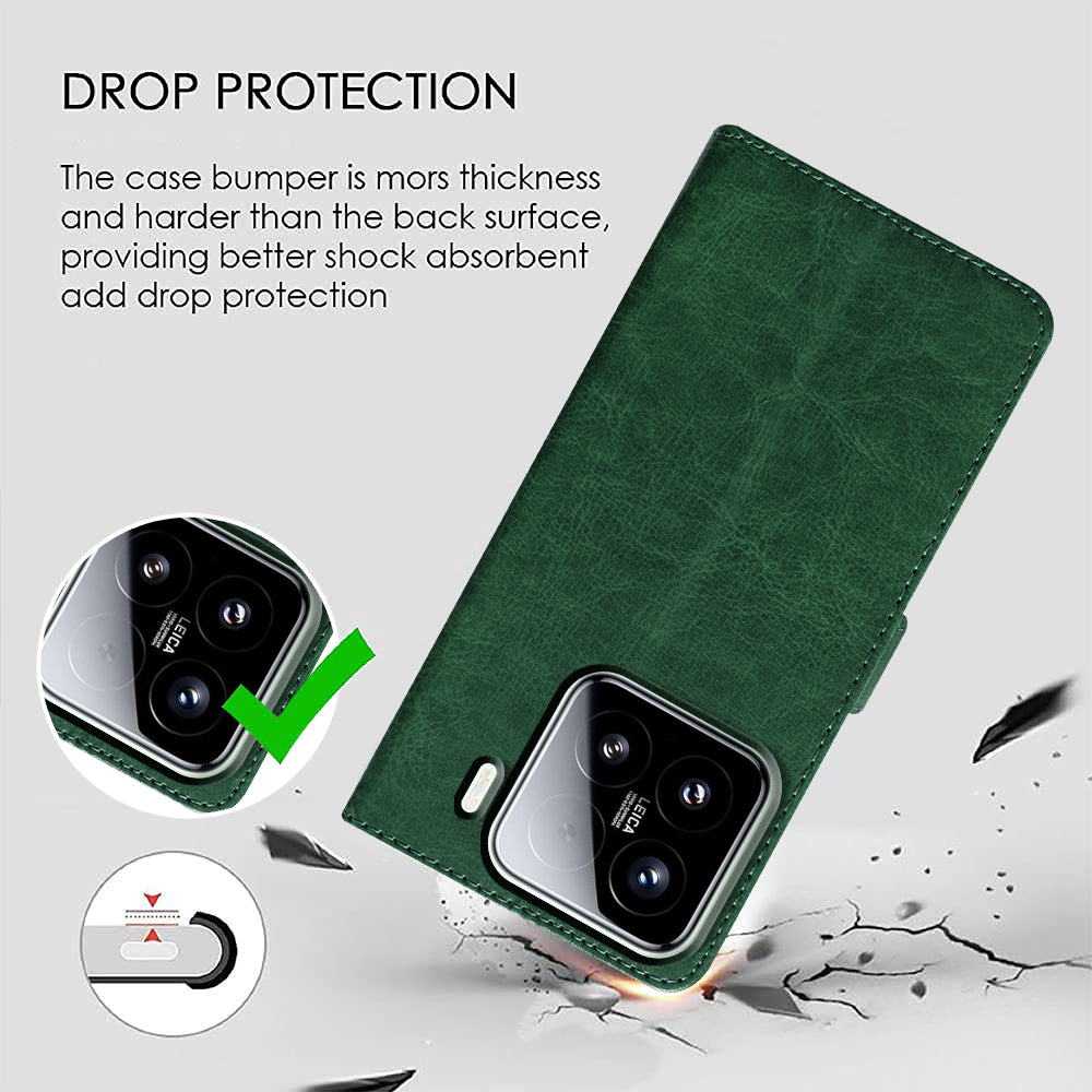 Premium Wallet Flip Cover for Xiaomi 15 5G