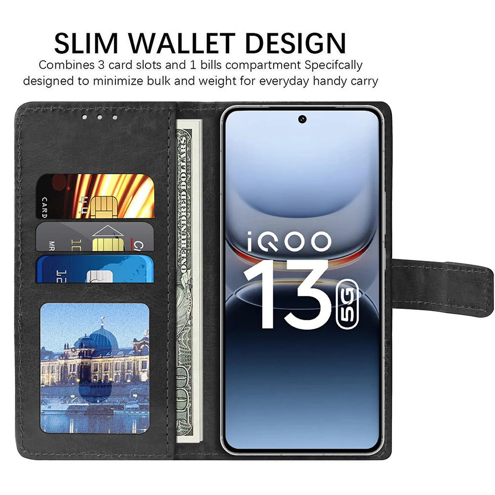 Premium Wallet Flip Cover for iQOO 13 5G