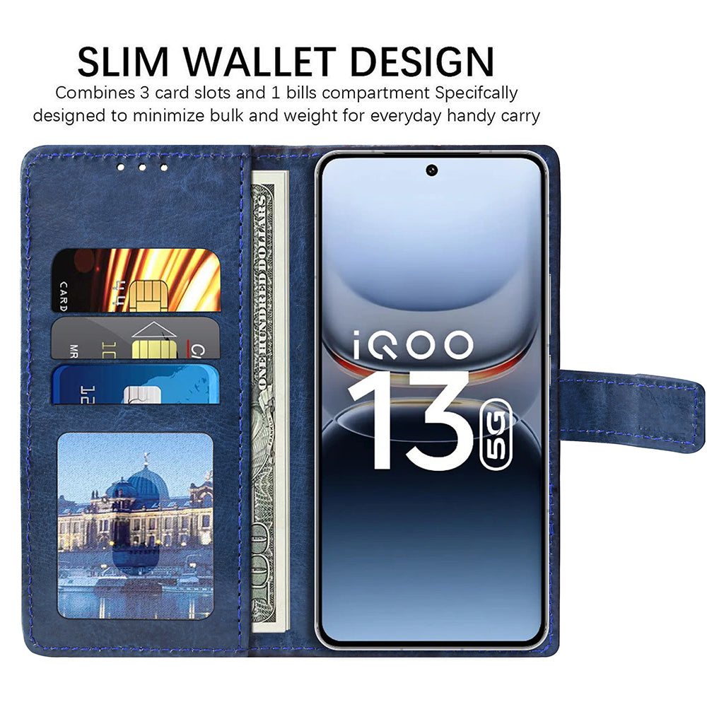 Premium Wallet Flip Cover for iQOO 13 5G