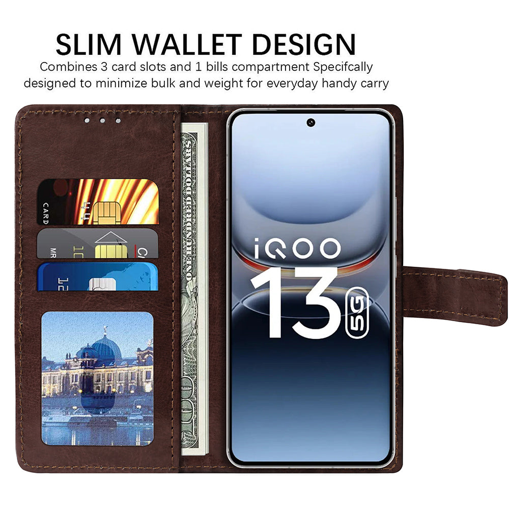 Premium Wallet Flip Cover for iQOO 13 5G