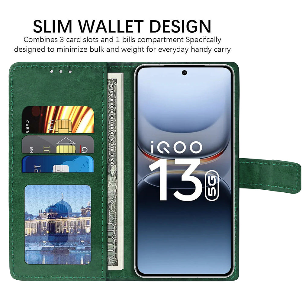 Premium Wallet Flip Cover for iQOO 13 5G