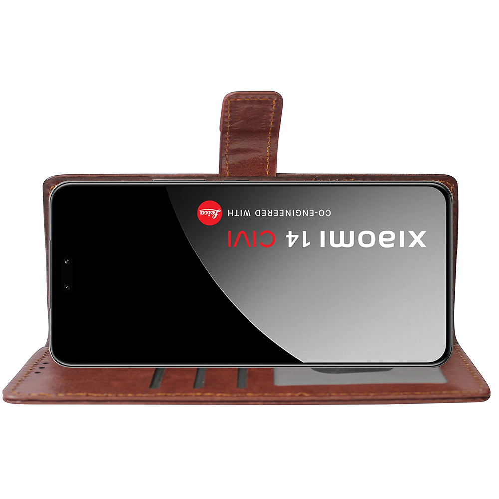 Premium Wallet Flip Cover for Mi 14 CIVI 5G