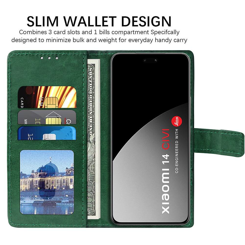 Premium Wallet Flip Cover for Mi 14 CIVI 5G