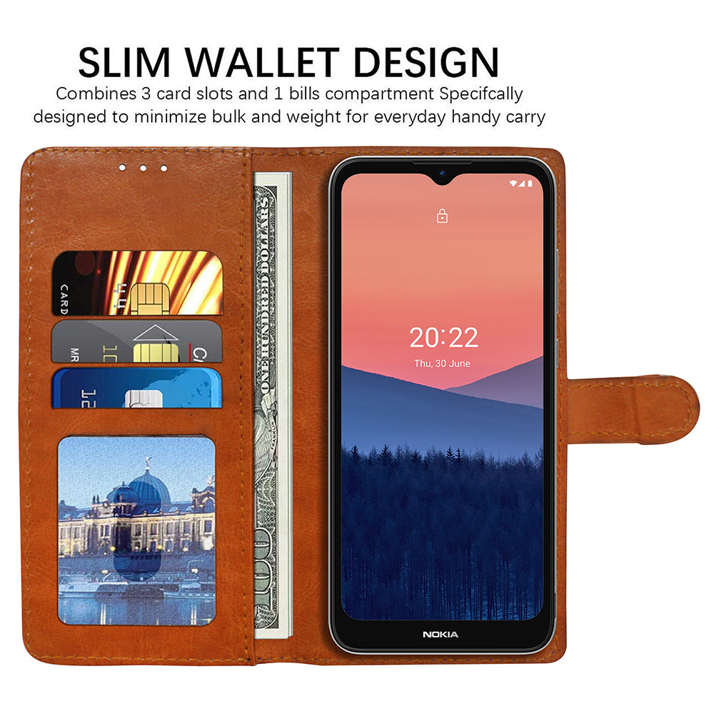 Premium Wallet Flip Cover for Nokia C21 4G
