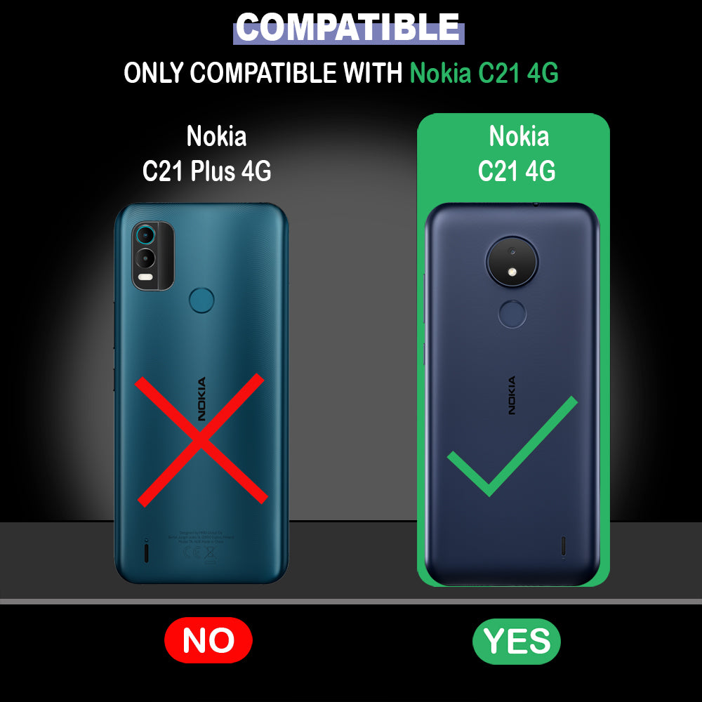 Premium Wallet Flip Cover for Nokia C21 4G