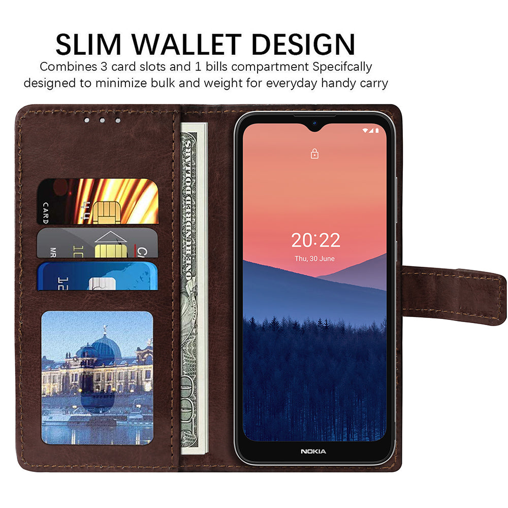 Premium Wallet Flip Cover for Nokia C21 4G