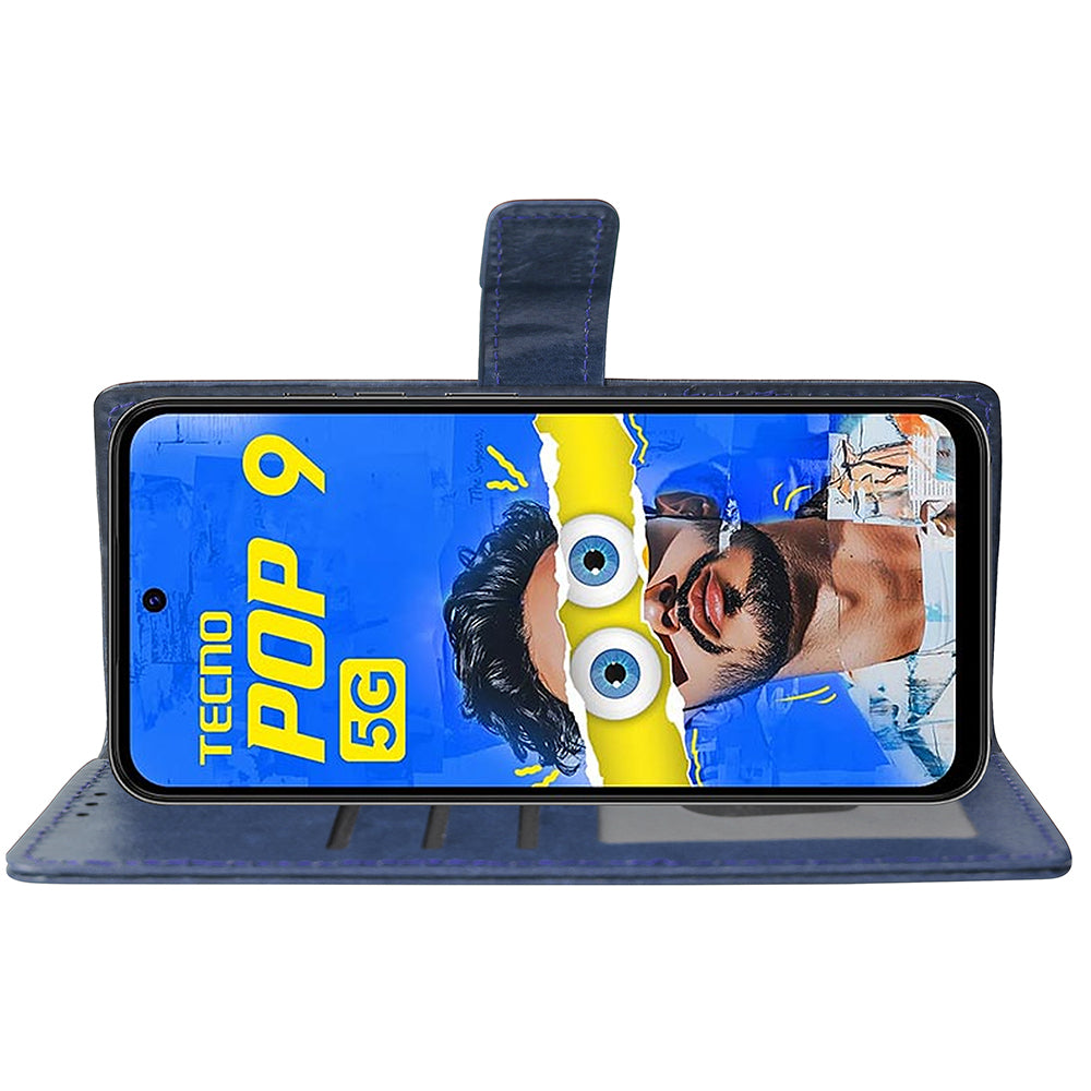 Premium Wallet Flip Cover for Tecno Pop 9 5G