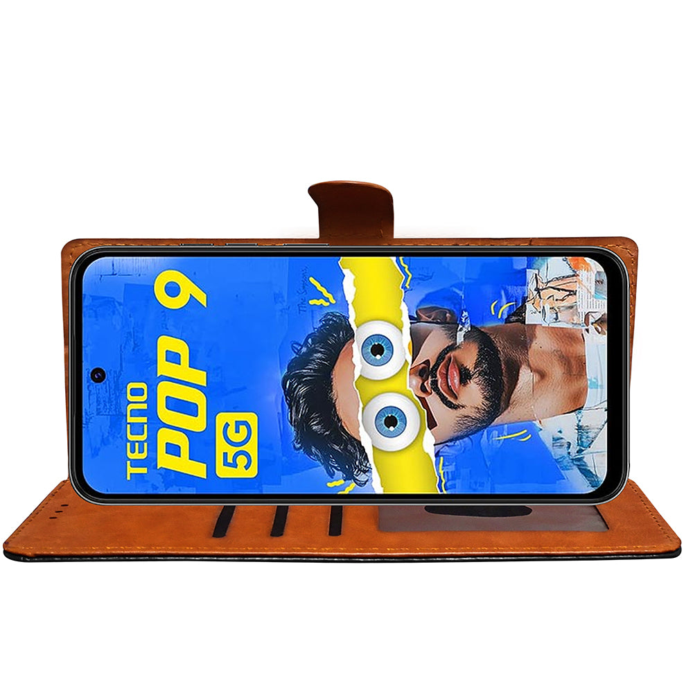 Premium Wallet Flip Cover for Tecno Pop 9 5G