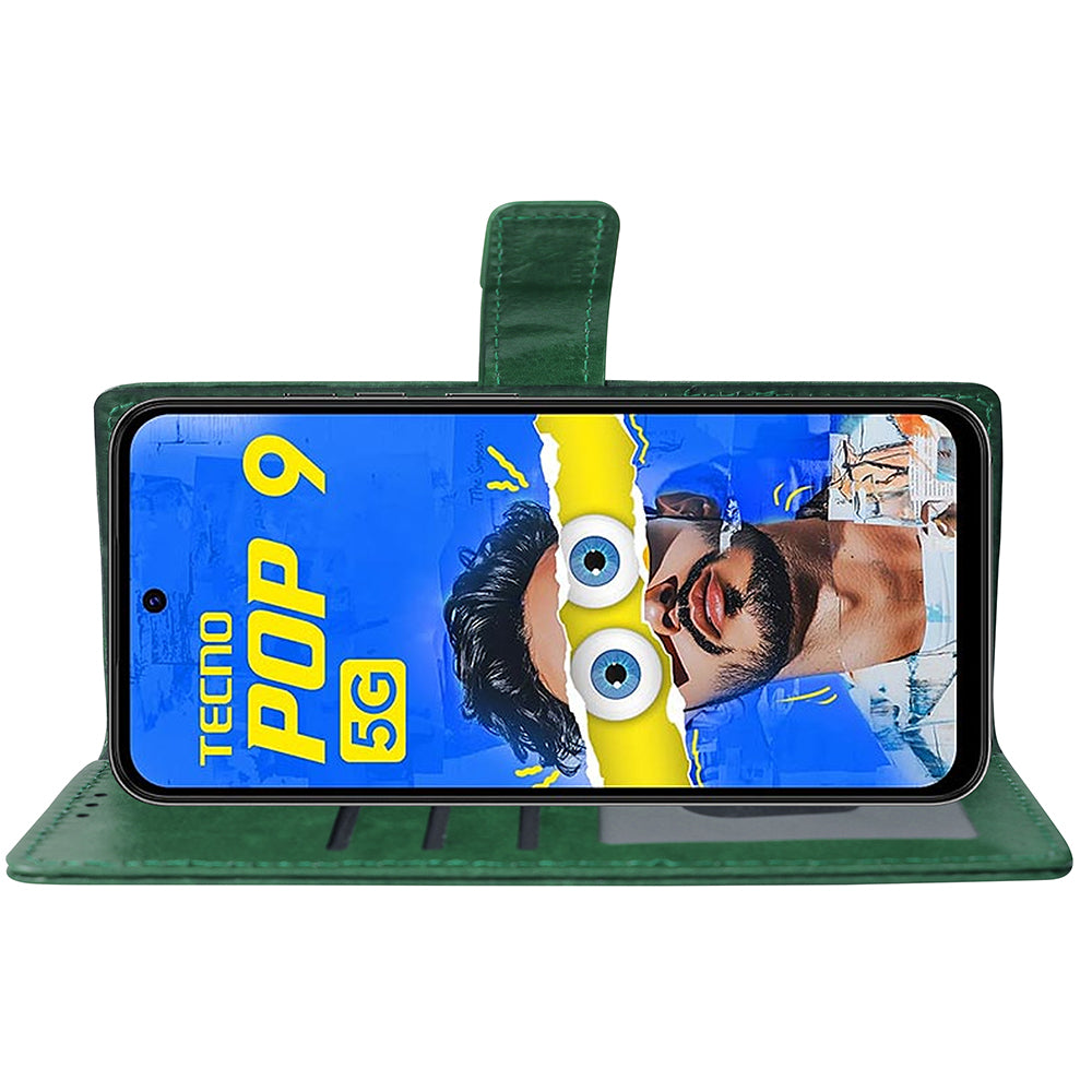 Premium Wallet Flip Cover for Tecno Pop 9 5G