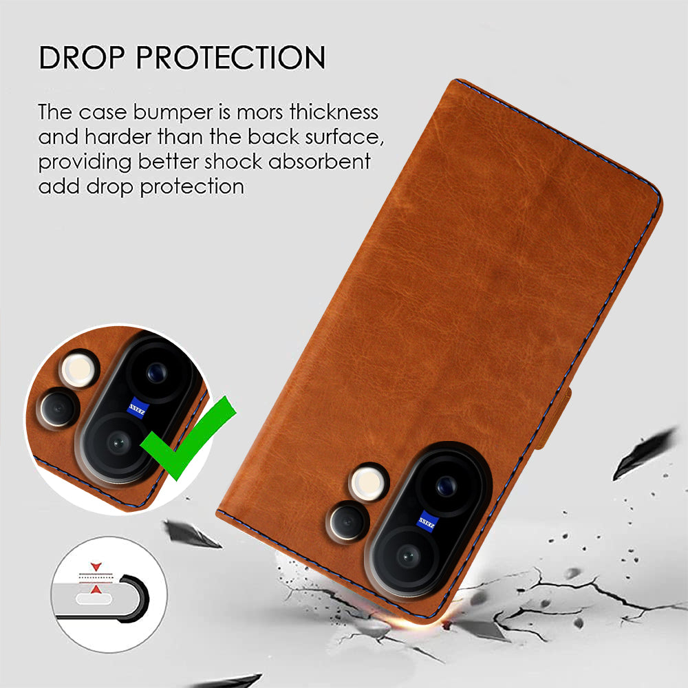 Premium Wallet Flip Cover for Vivo X200 FE 5G