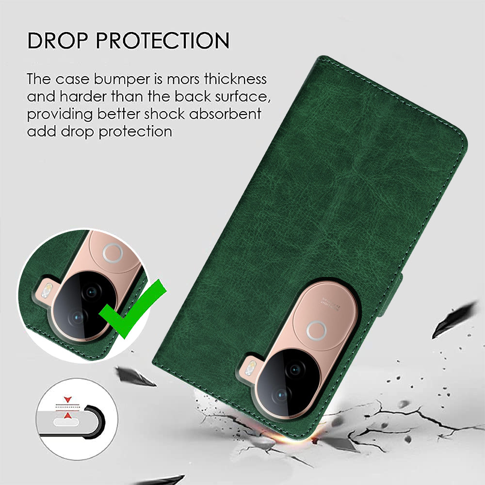 Premium Wallet Flip Cover for Vivo V40e 5G / iQOO Z9s 5G