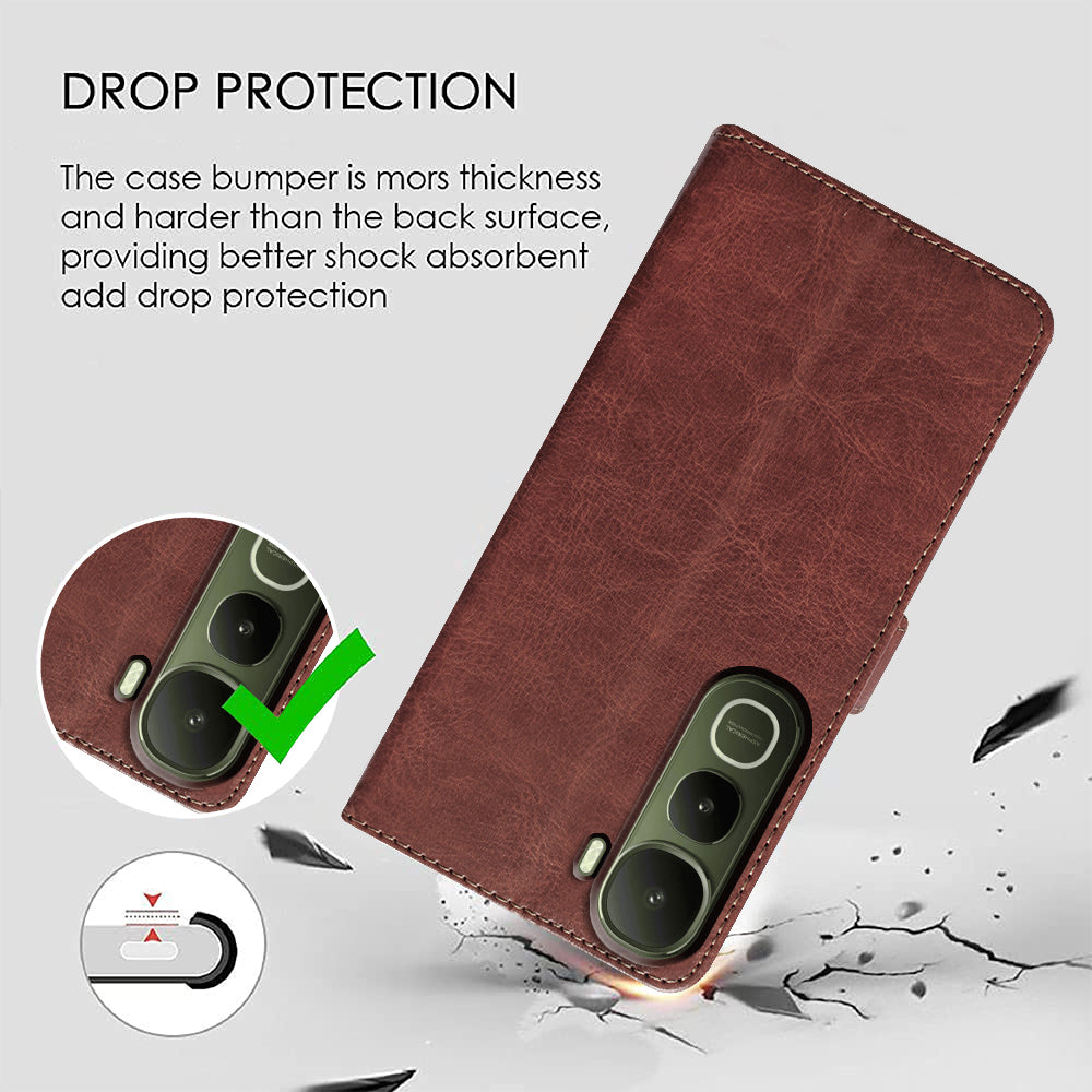 Premium Wallet Flip Cover for Vivo Y400 5G