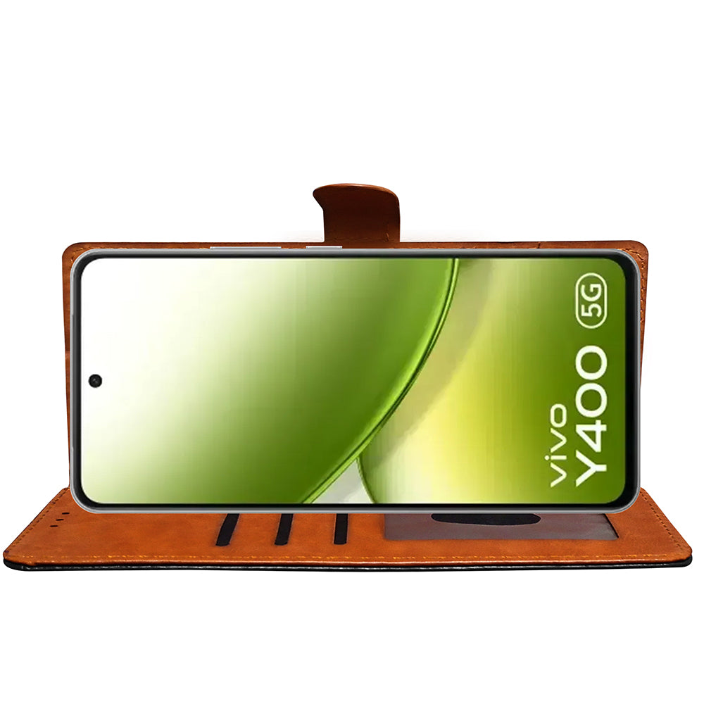 Premium Wallet Flip Cover for Vivo Y400 5G