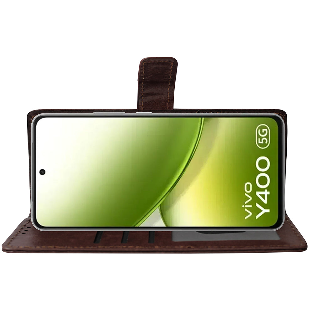 Premium Wallet Flip Cover for Vivo Y400 5G