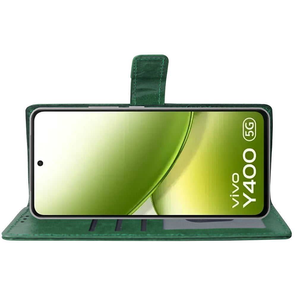 Premium Wallet Flip Cover for Vivo Y400 5G
