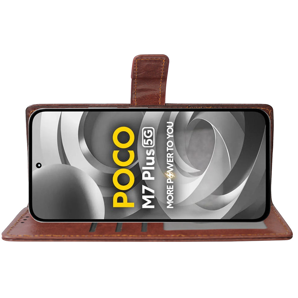Premium Wallet Flip Cover for Poco M7 Plus 5G