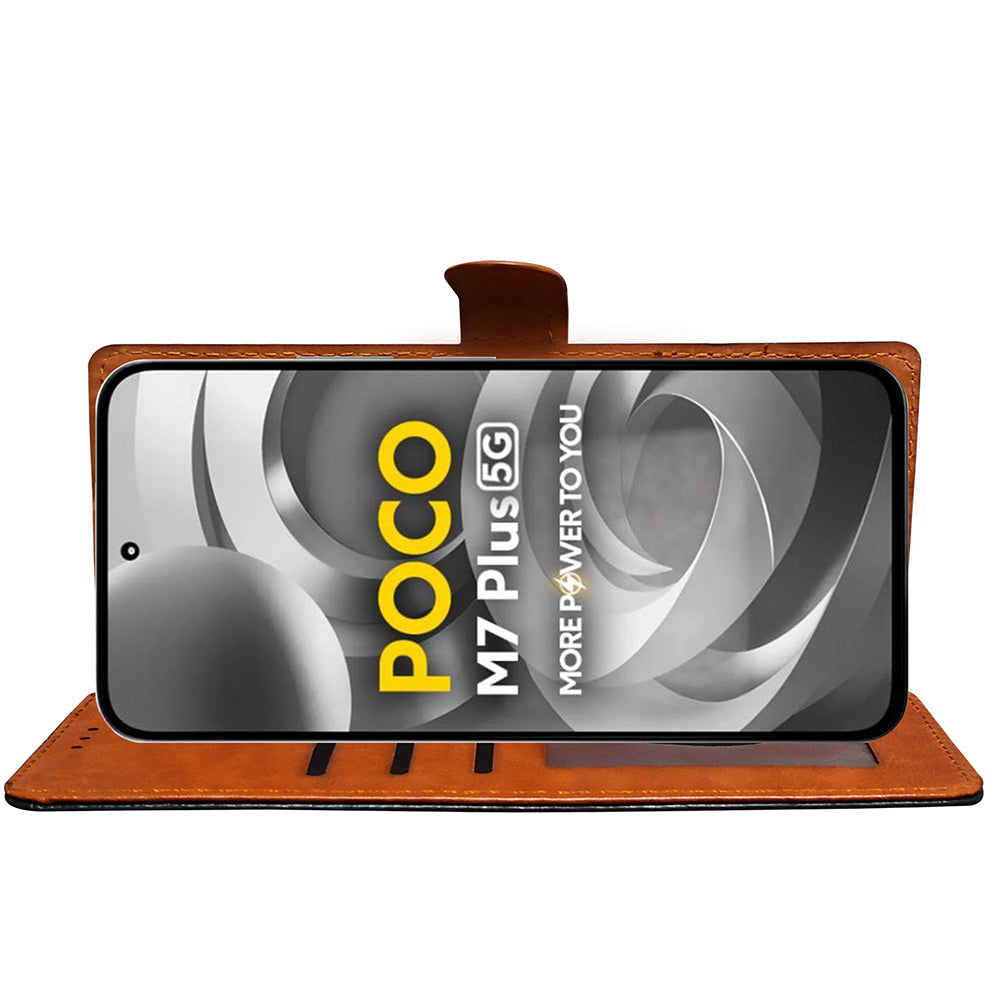 Premium Wallet Flip Cover for Poco M7 Plus 5G