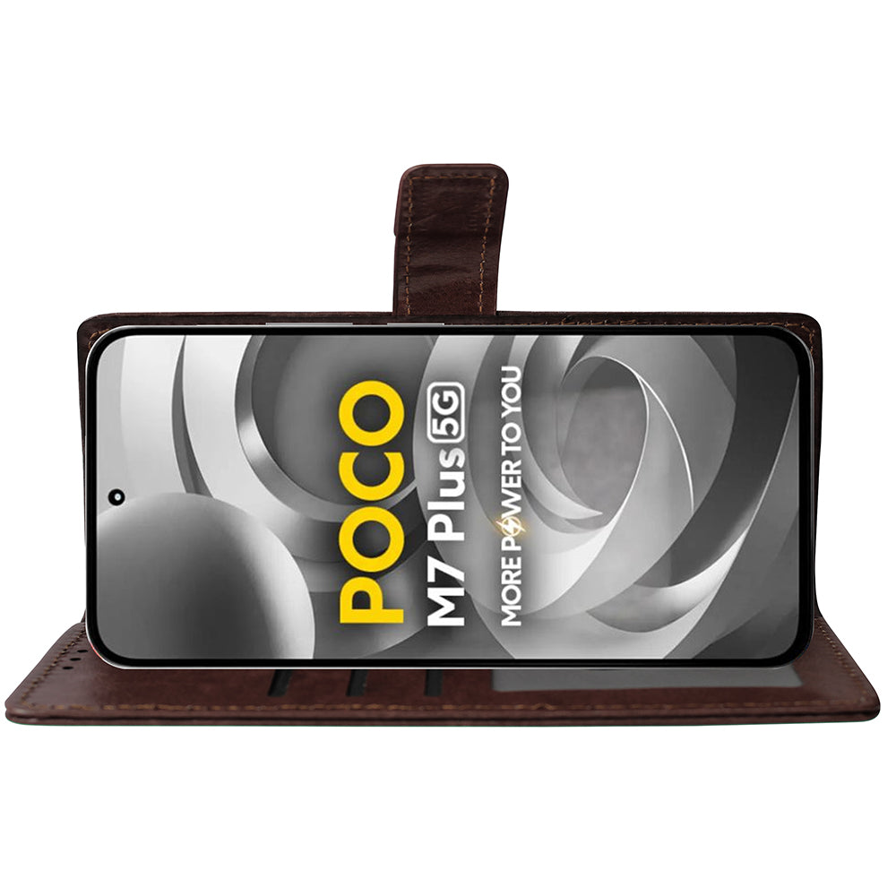 Premium Wallet Flip Cover for Poco M7 Plus 5G