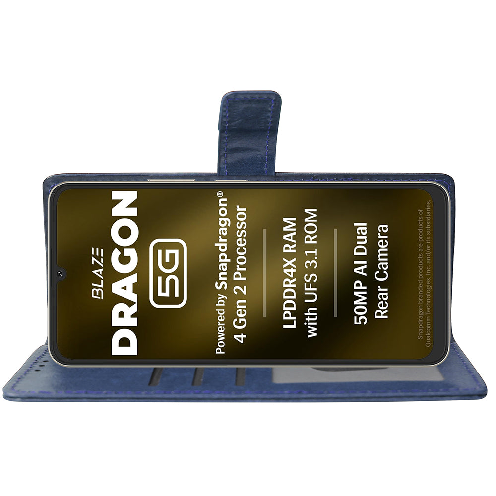 Premium Wallet Flip Cover for Lava Blaze Dragon 5G