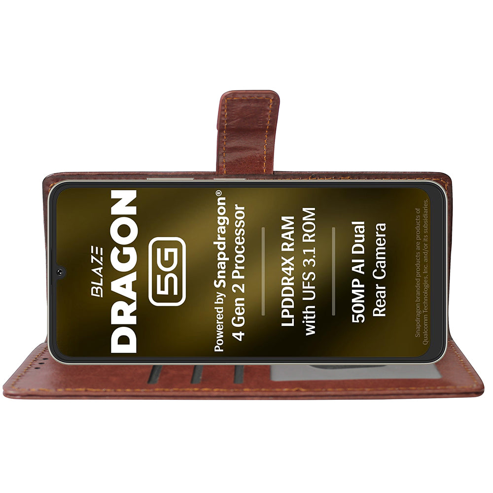 Premium Wallet Flip Cover for Lava Blaze Dragon 5G