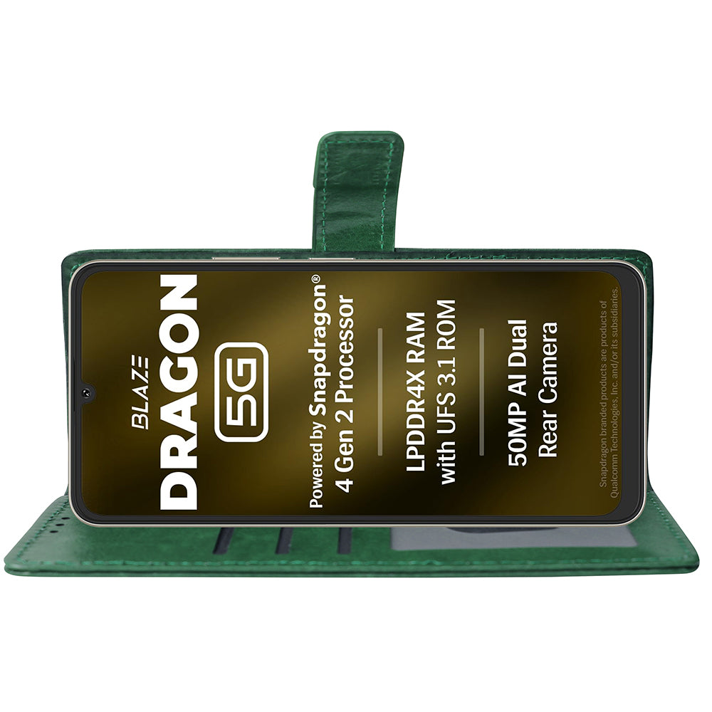 Premium Wallet Flip Cover for Lava Blaze Dragon 5G